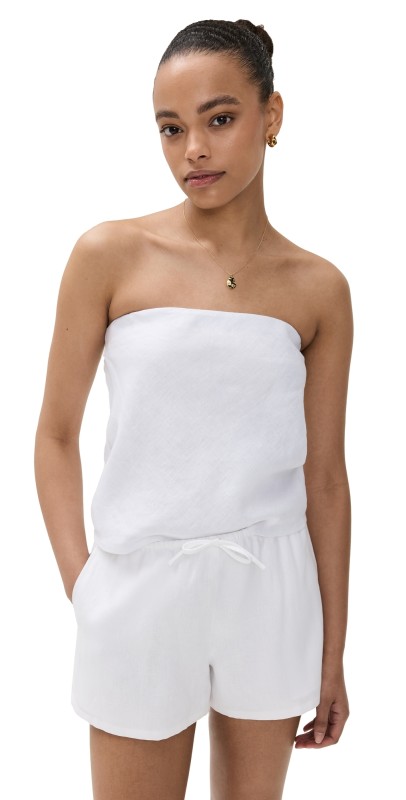 Reformation Spritz Linen Top White