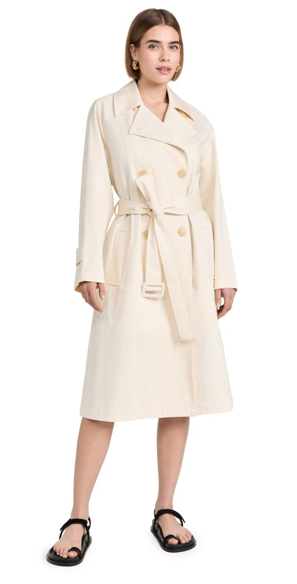 Solid & Striped Solid & Striped x Sofia Richie Grainge The Monique Coat Ecru