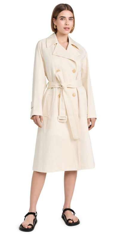 Solid & Striped Solid & Striped x Sofia Richie Grainge The Monique Coat Ecru