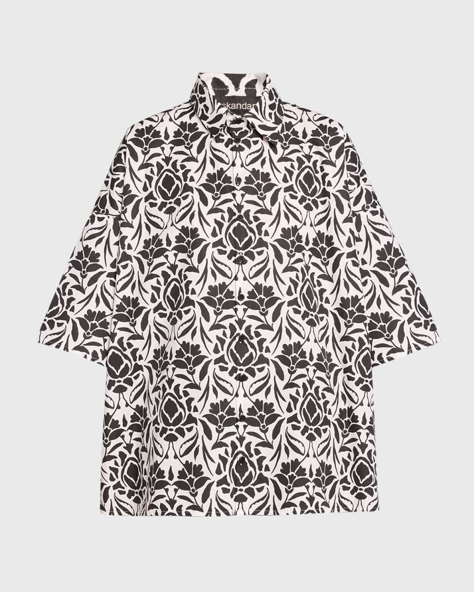 Sloped Shoulder Wide A-Line Shirt