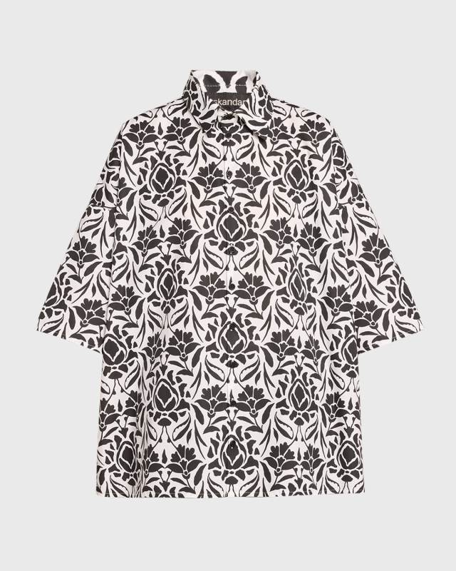 Sloped Shoulder Wide A-Line Shirt