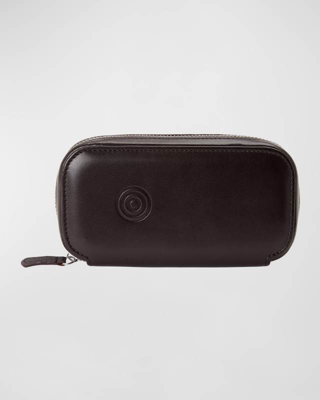 x WM Brown Two-Piece Watch Zip Case