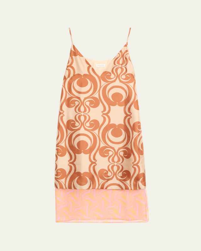 Dantar Printed Silk Midi Dress