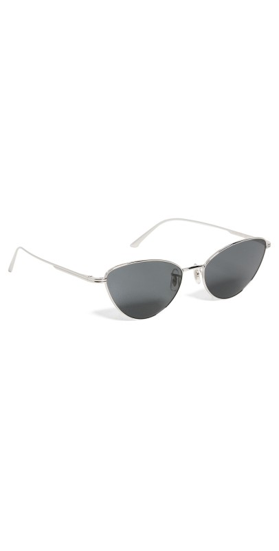 Oliver Peoples Eyewear x Khaite Metal Cat Eye Sunglasses Silver/Grey