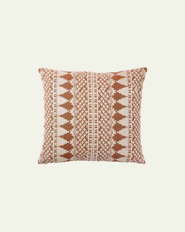 Wentworth Embroidered Pillow, 22"Sq.