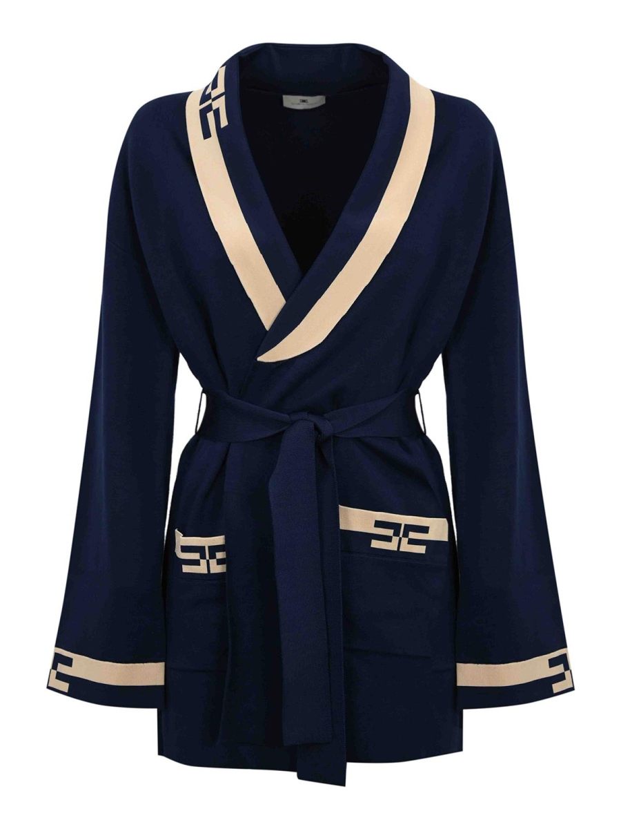 Elisabetta Franchi Cardigan - Bleu Foncé