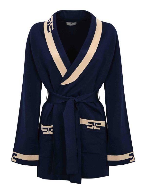 Elisabetta Franchi Cardigan - Bleu Foncé
