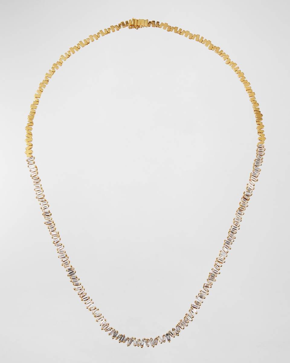 18k Rose Gold Essential Diamond Tennis Necklace