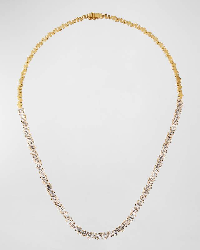 18k Rose Gold Essential Diamond Tennis Necklace