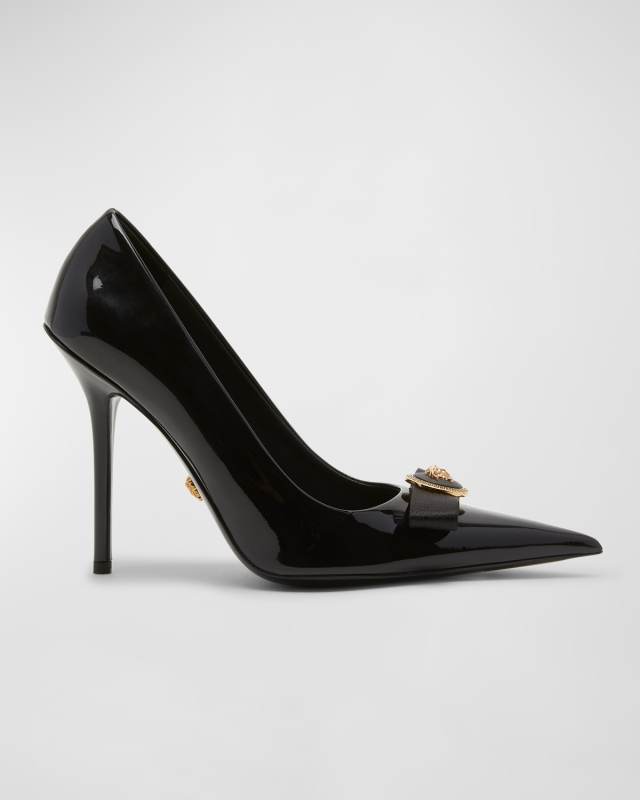 Medusa Bow Patent Pumps