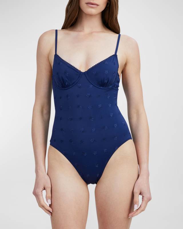 The Taylor Floral Embroidered One-Piece Swimsuit