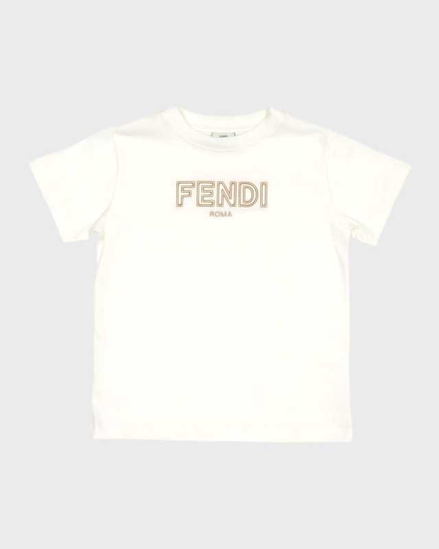 Kid's Embroidered Logo-Print T-Shirt, Size 4-6