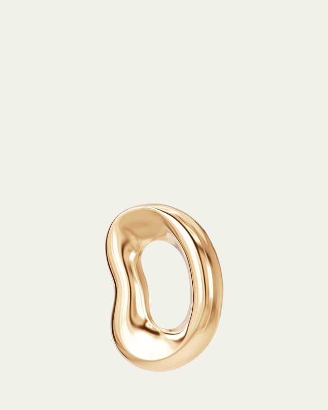 18K Yellow Gold Vermeil Shima Earring, Single