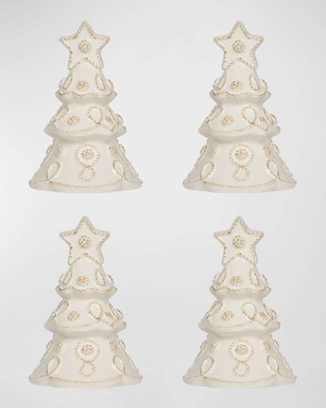 Berry and Thread North Pole Tree Place Card Holder, Set of 4 White