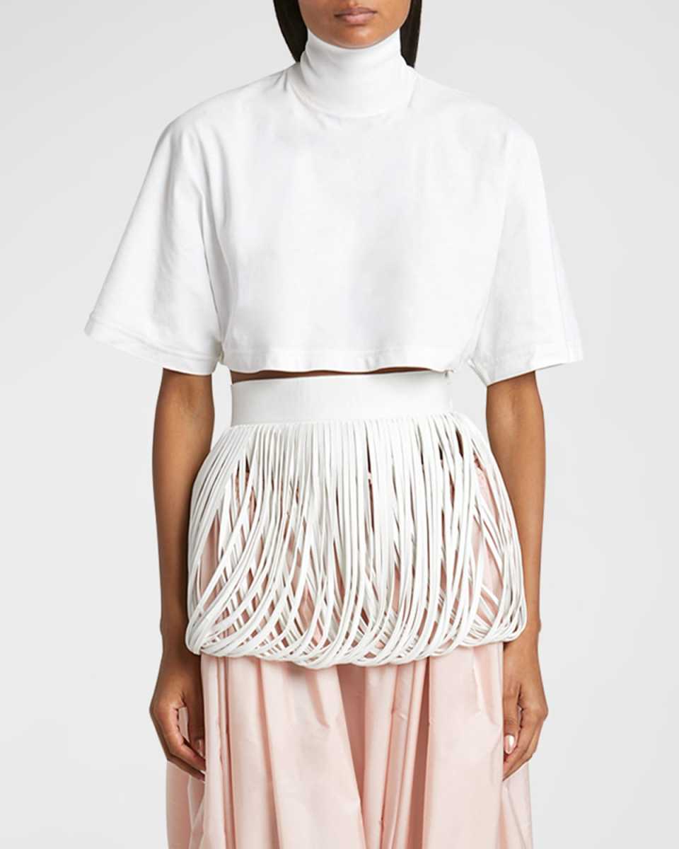 Open Fringe Leather Belt