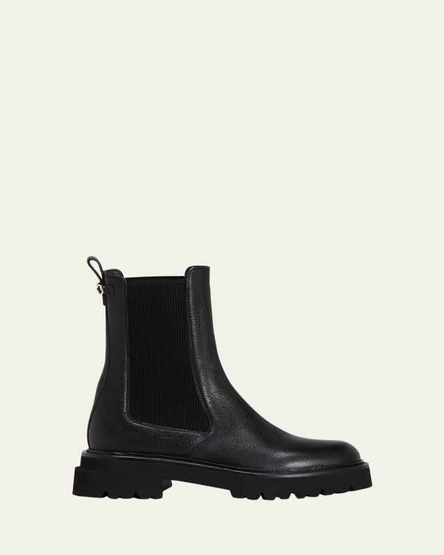 Oderico Leather Chelsea Moto Booties