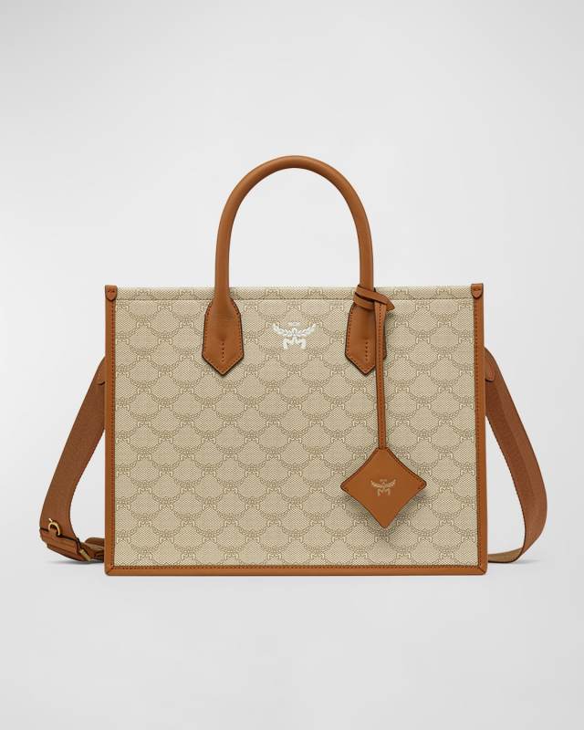 Lauretos Monogram Canvas Tote Bag