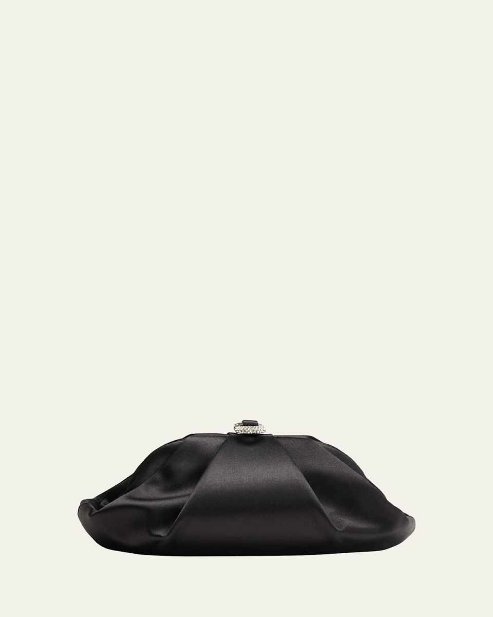 Gemma Crystal Satin Clutch Bag