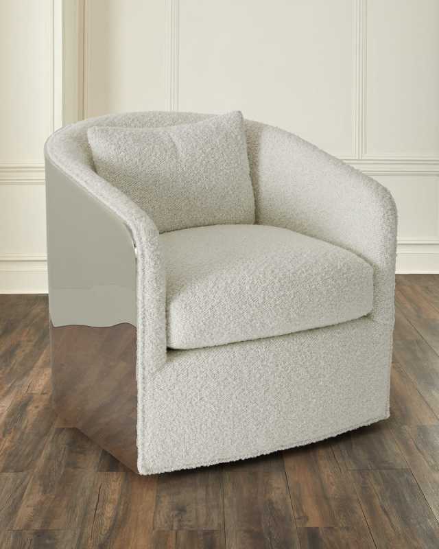 Anastasia Boucle Swivel Chair