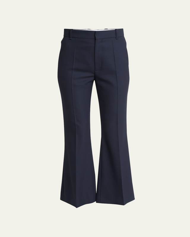 Stretch Wool Crop Trouser