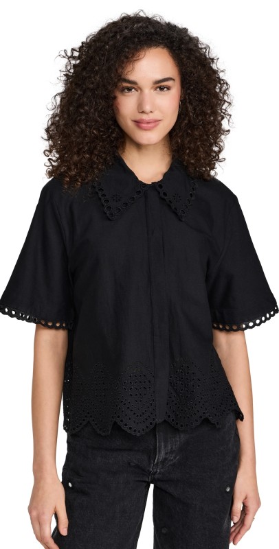 RHODE Elisa Top Ink Bastille Eyelet