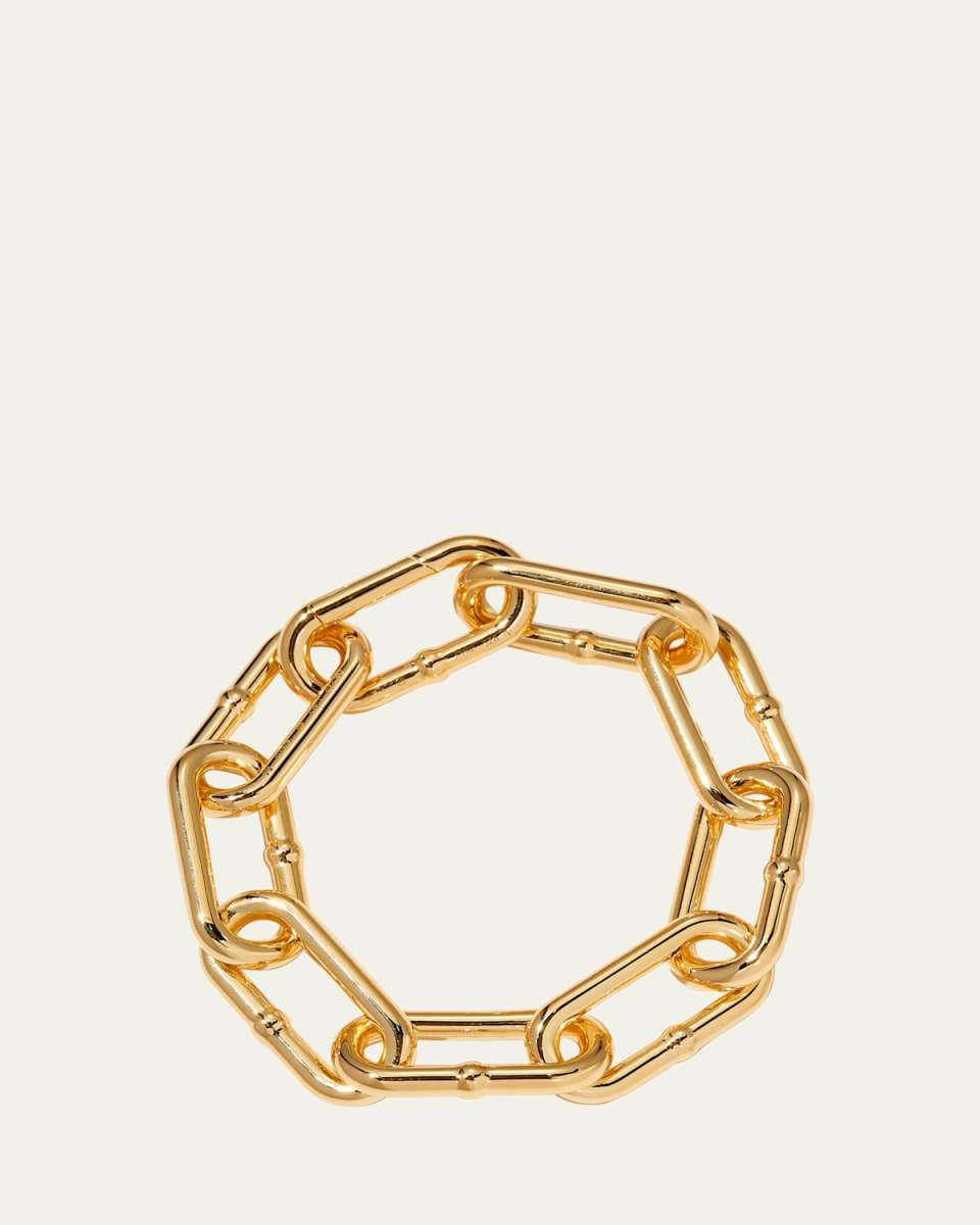 Golden Sterling Silver Anchor Chain Bracelet