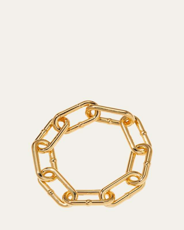 Golden Sterling Silver Anchor Chain Bracelet