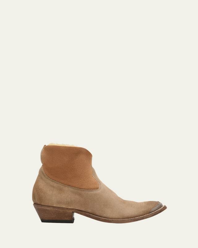 Young Cowboy Shearling-Lined Boots