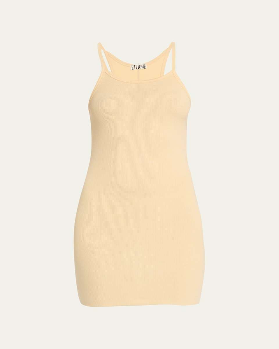 Ribbed-Knit Tank Mini Dress