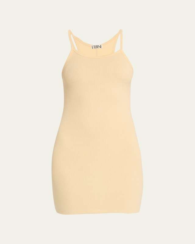 Ribbed-Knit Tank Mini Dress