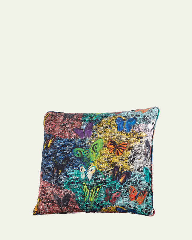 Butterfly & Guardian Cotton Pillow,