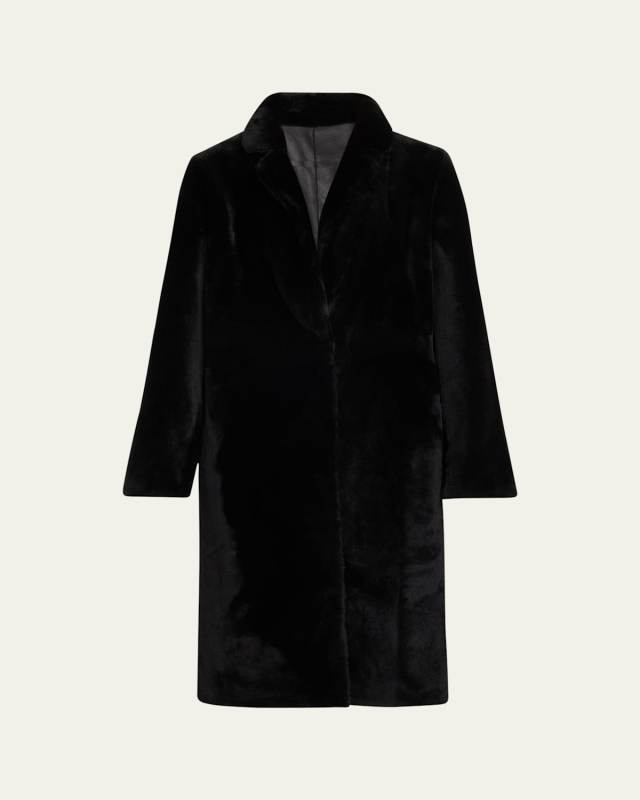 Ironed Lamb Shearling Coat