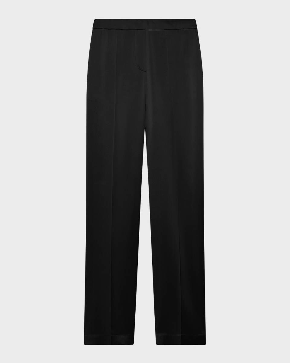 Tova Straight-Leg Silk Satin Pants