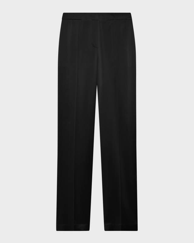 Tova Straight-Leg Silk Satin Pants