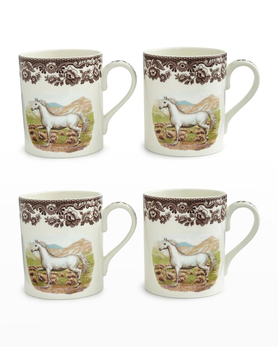 Arabian Horse Mug, Set of 4
