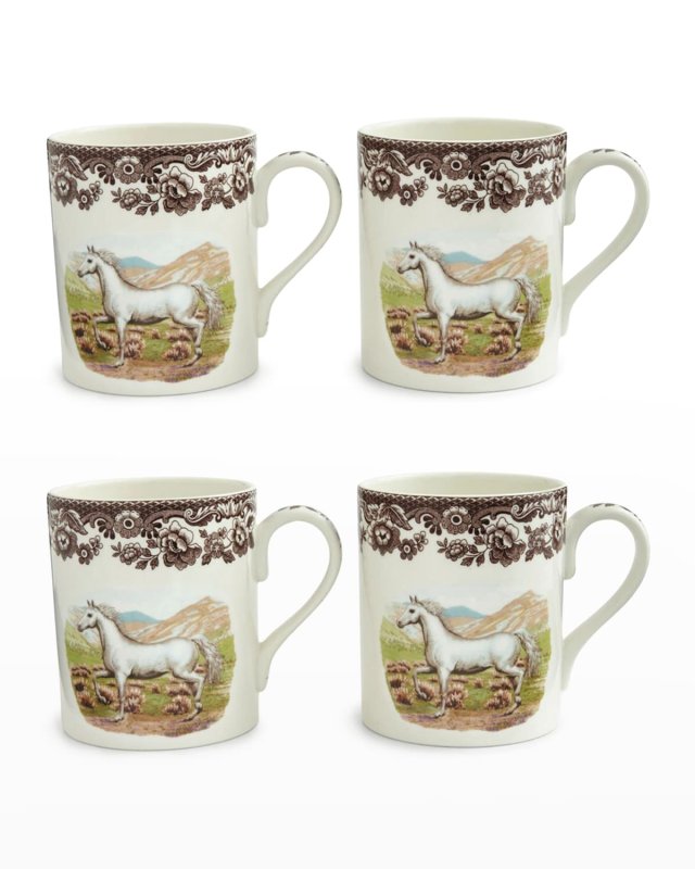 Arabian Horse Mug, Set of 4