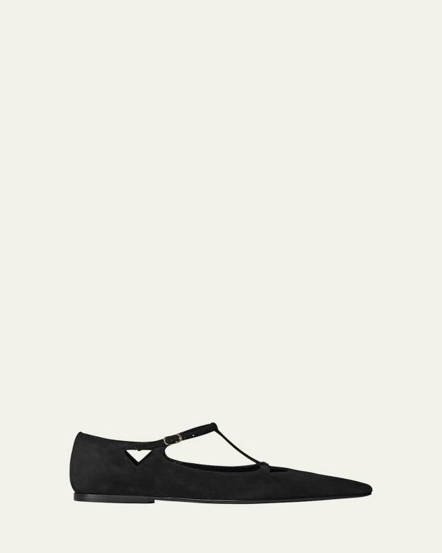 Cyd Suede Mary Jane Ballerina Flats