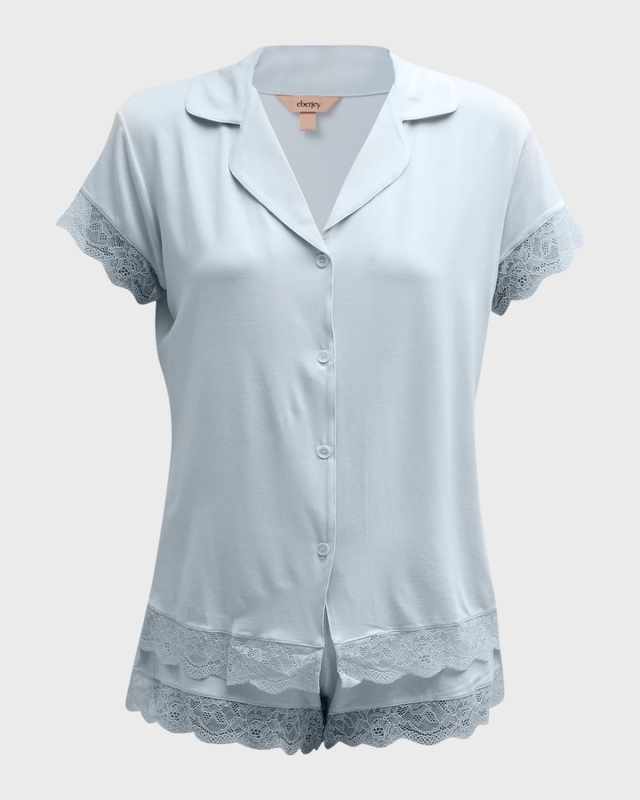 Malou Lace-Trim Short Pajama Set