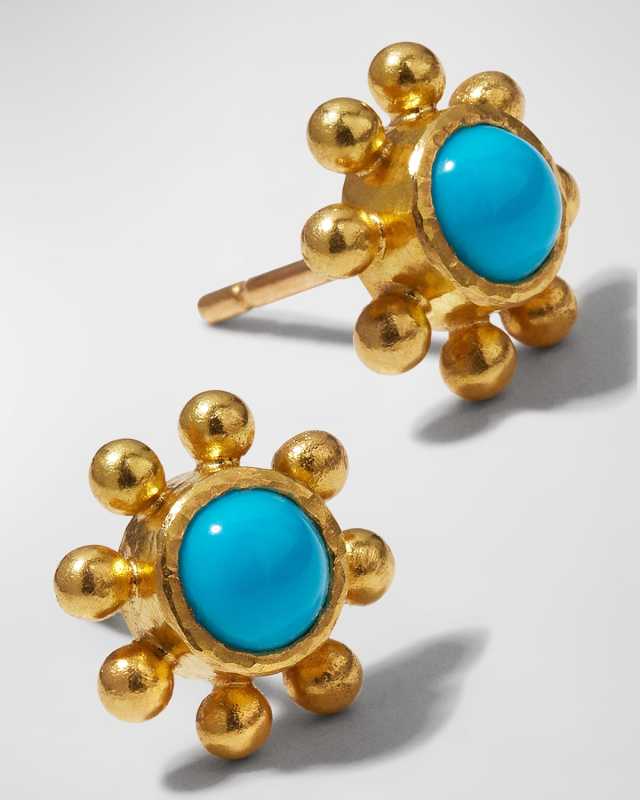 19k Sleeping Beauty Turquoise Earrings