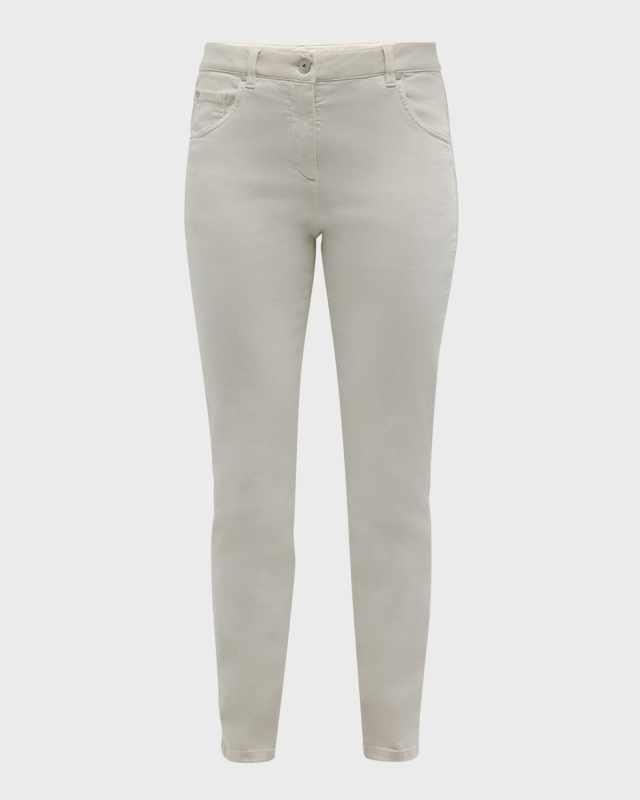 5-Pocket Garment Dyed Skinny Jeans