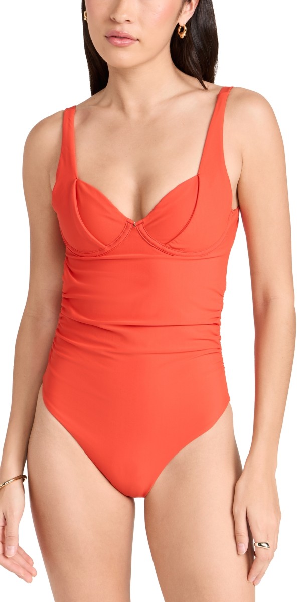 solido Underwire Ruched One Piece Milos Red
