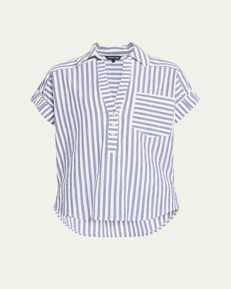 Almera Stripe Short-Sleeve Top