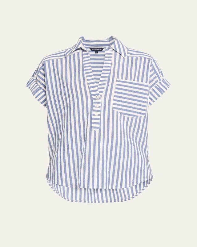 Almera Stripe Short-Sleeve Top