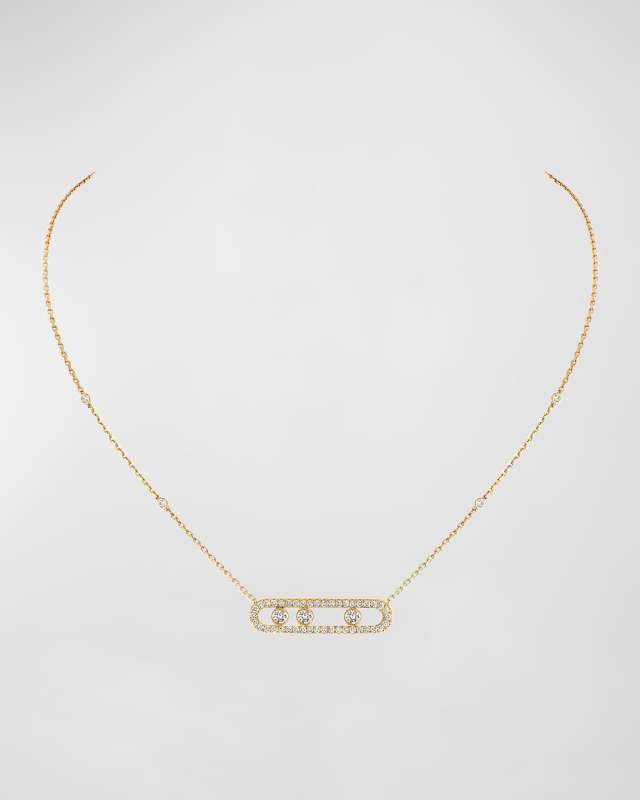 MOVE PAVE DIAMOND NECKLACE
