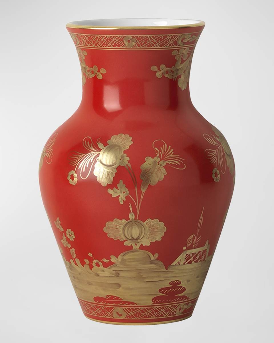 Red Oriente Italiano Ming Vase
