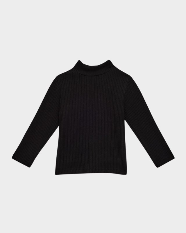 Girl's Nova Ribbed Top W/ Ribbon, Size 2-10