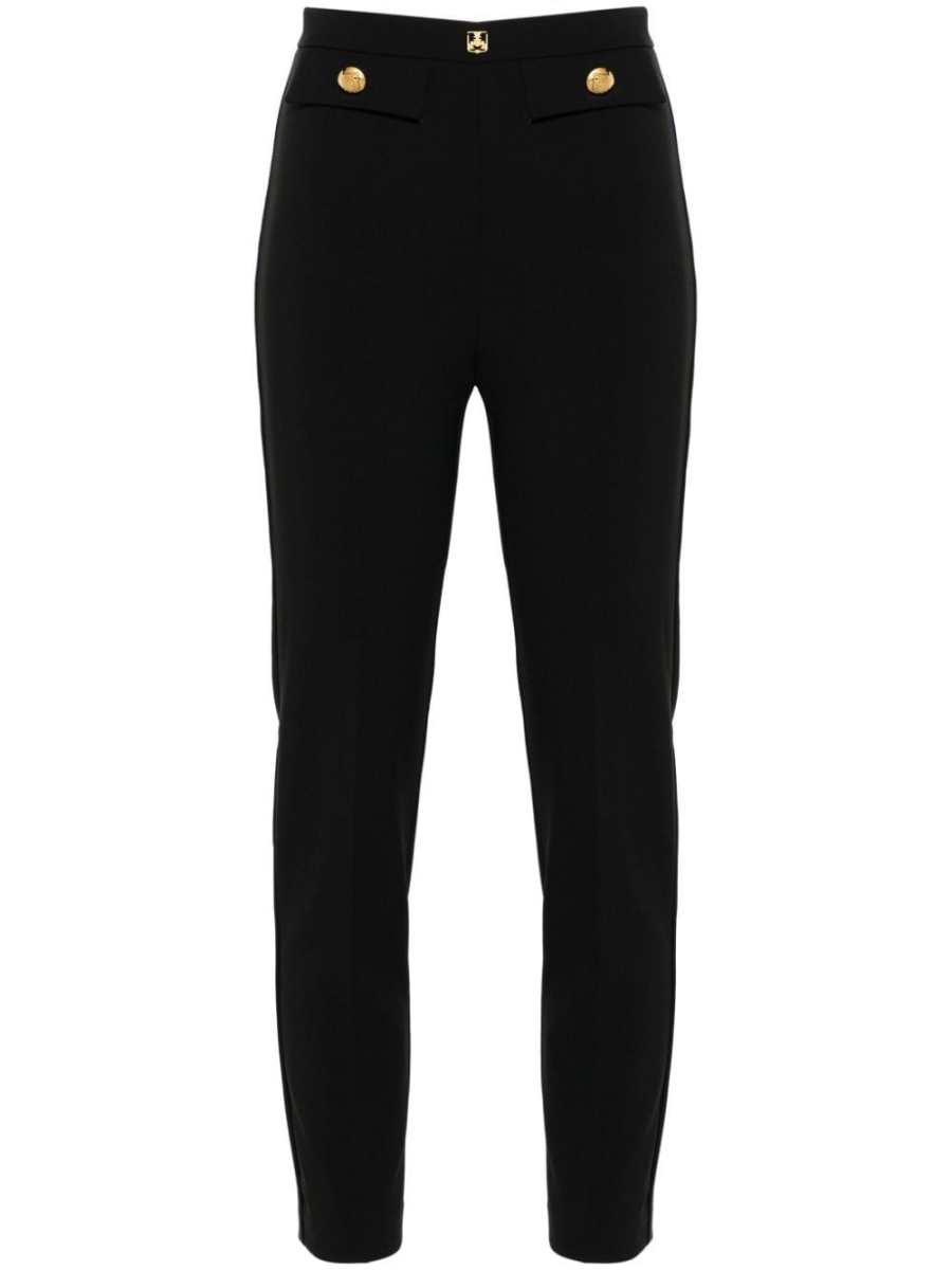 crepe tapered trousers