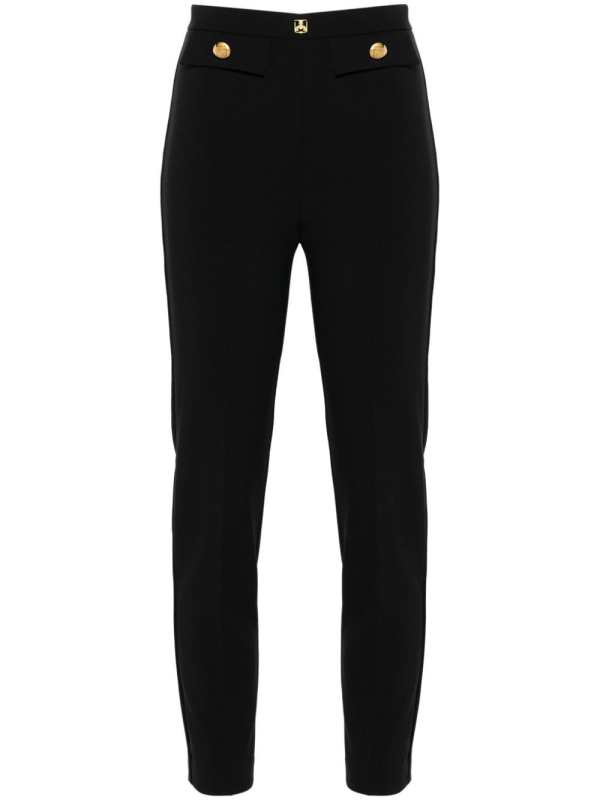crepe tapered trousers