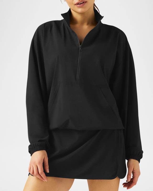 Stretch Woven In Stride Half-Zip Pullov