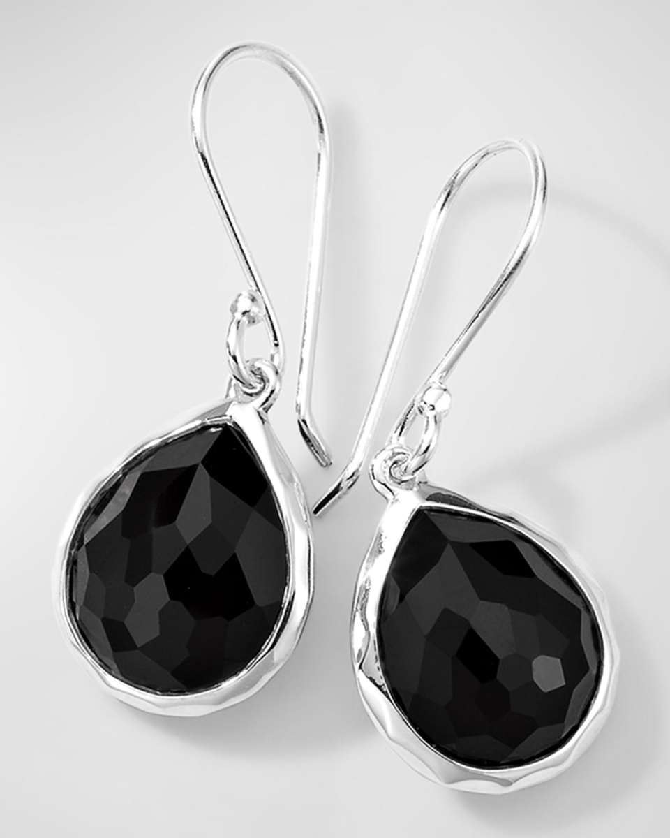 Rock Candy Mini Teardrop Earrings in Onyx